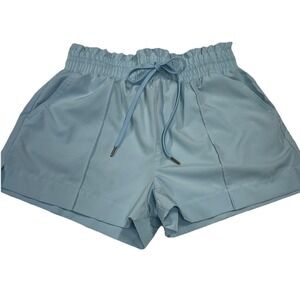 Vanilla Star Womens Light Blue Size Medium Shorts Pockets Drawstring